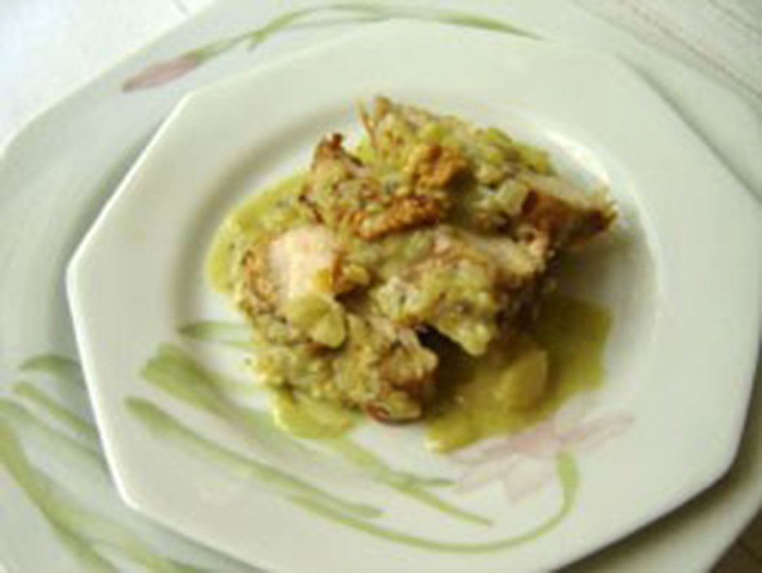 Frango ao Molho de Gruyère, Pera e Nozes