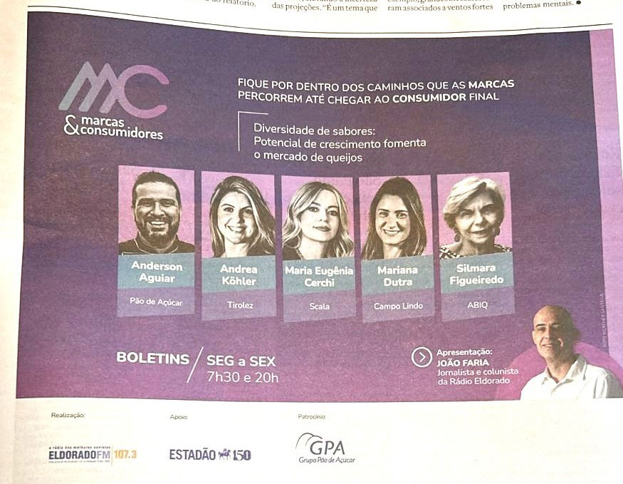 Radio Eldorado dá destaque ao setor de queijos no podcast Marcas & Consumidores