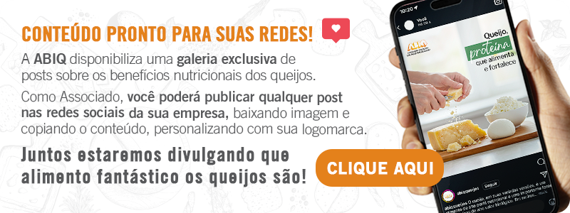 ABIQ lança GALEIRA DE IMAGENS sobre benefícios nutricionais dos queijos